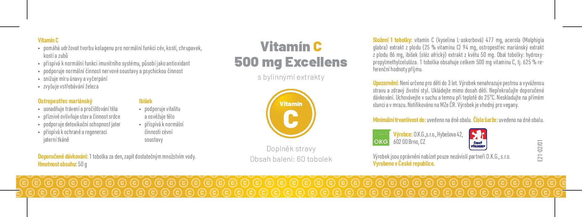 etiketa vitamin C