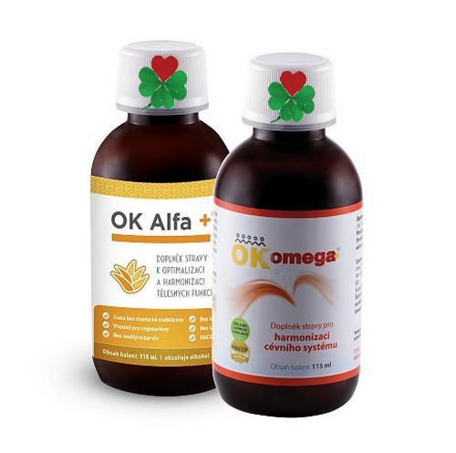 OK Alfa+ 115 ml OK Omega+ 115 ml sada | Pro harmonizaci cévního systému