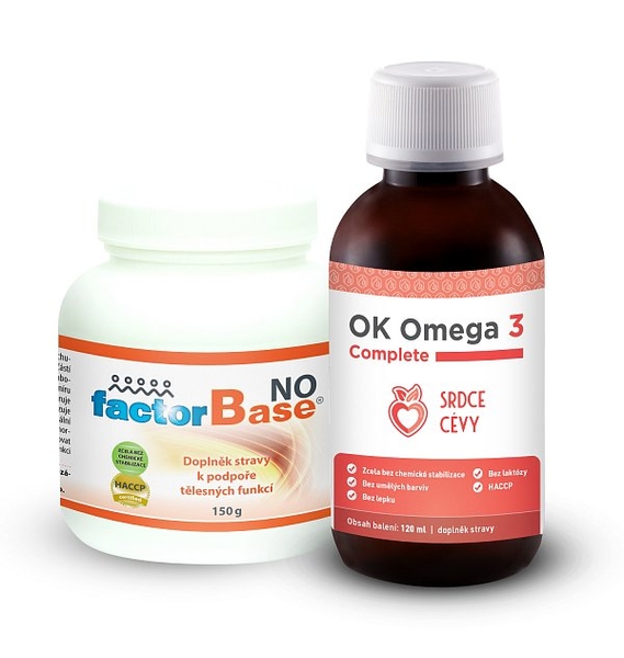 OKG Factor Base NO XXL 400 g + Omega 3 Complete 120 ml.