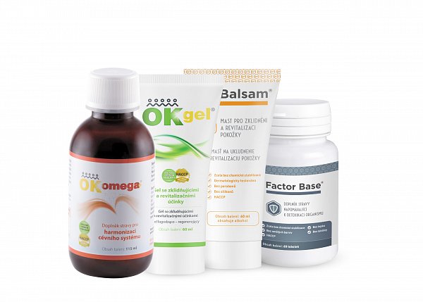 OKG Derma Pack ( OK Gel 60 ml, OK Balsam 60 ml, OK Omega+ 115 ml, Factor Base 60 tbl. )