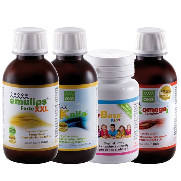 Dia Pack (Emulips Forte XXL 120ml , OK Alfa+ 115ml, OK Omega-3 Complete 120ml, Factor Base Kids 60 tbl.)