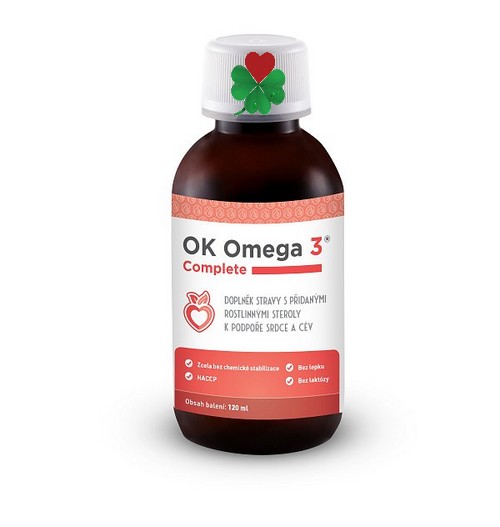 OKG OK Omega-3 Complete 120 ml | Pro péči o kardiovaskulární systém a jeho ochranu