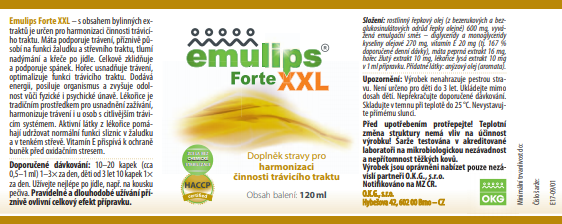 Etiket - Emulips Forte XXL
