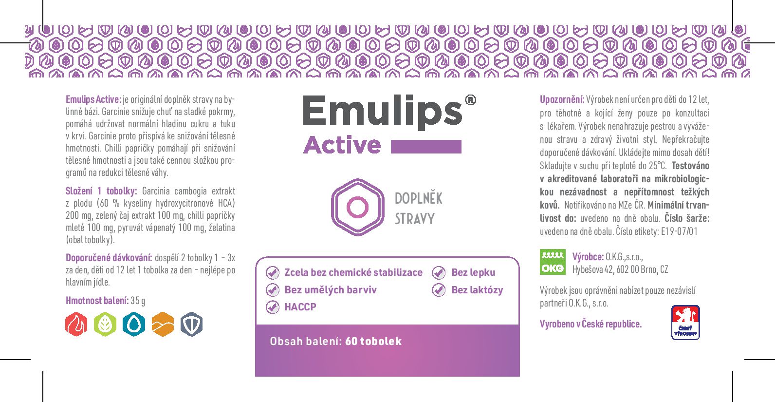 etiketa Emulips Active