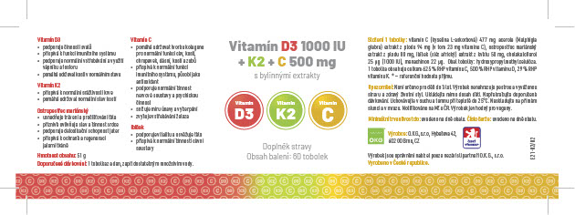 etiketa vitamín D K C