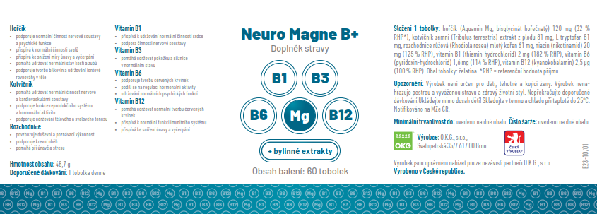 Etiketa Neuro Magne B+